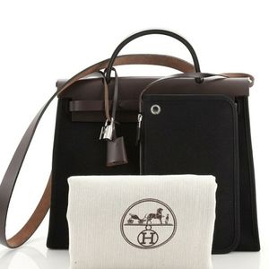 Hermes Herbag Zip 31 Chocolat Vache Hunter Leather